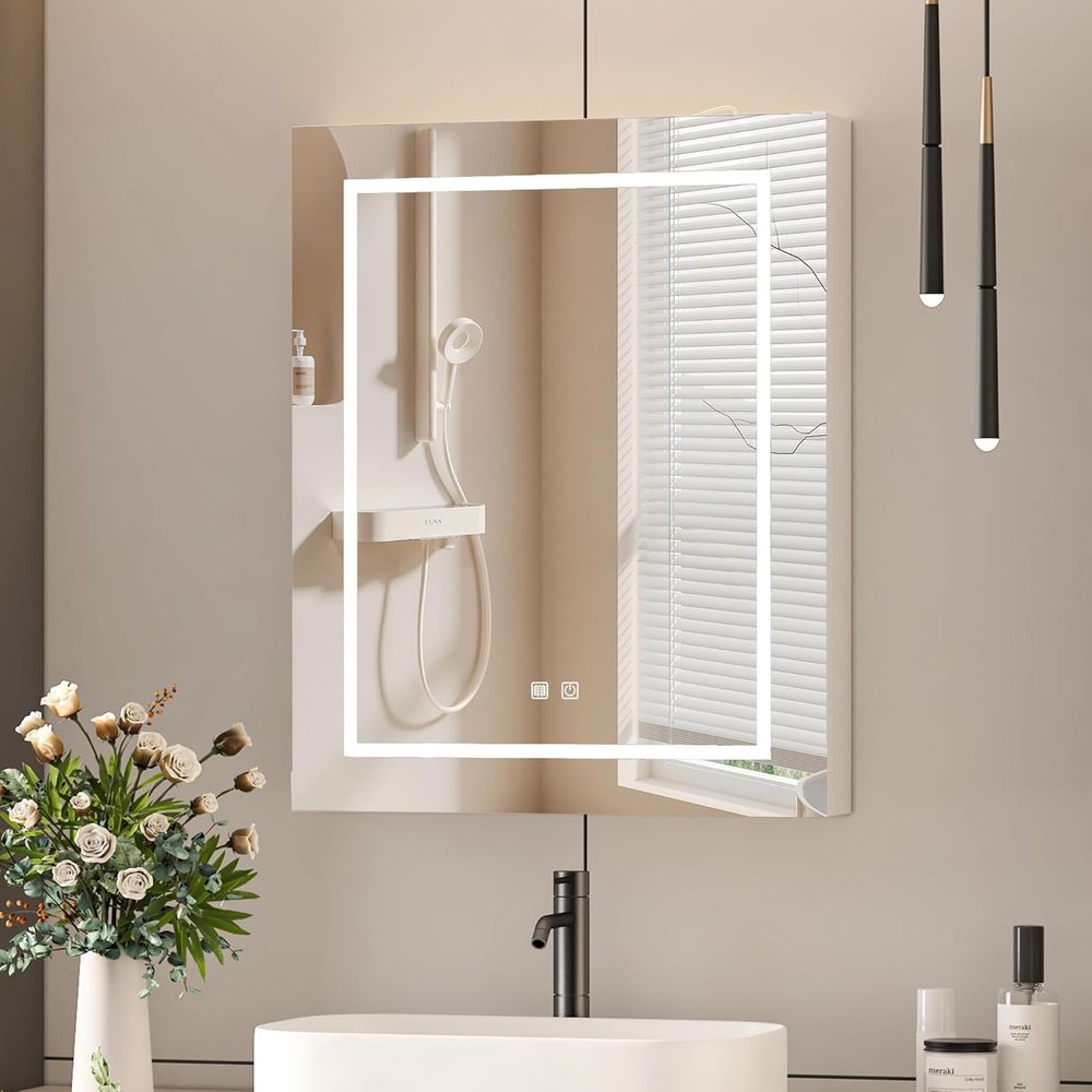 Home Outlet Bathroom Mirrors - Gabinete de Medicamentos 24x30 con Luces,