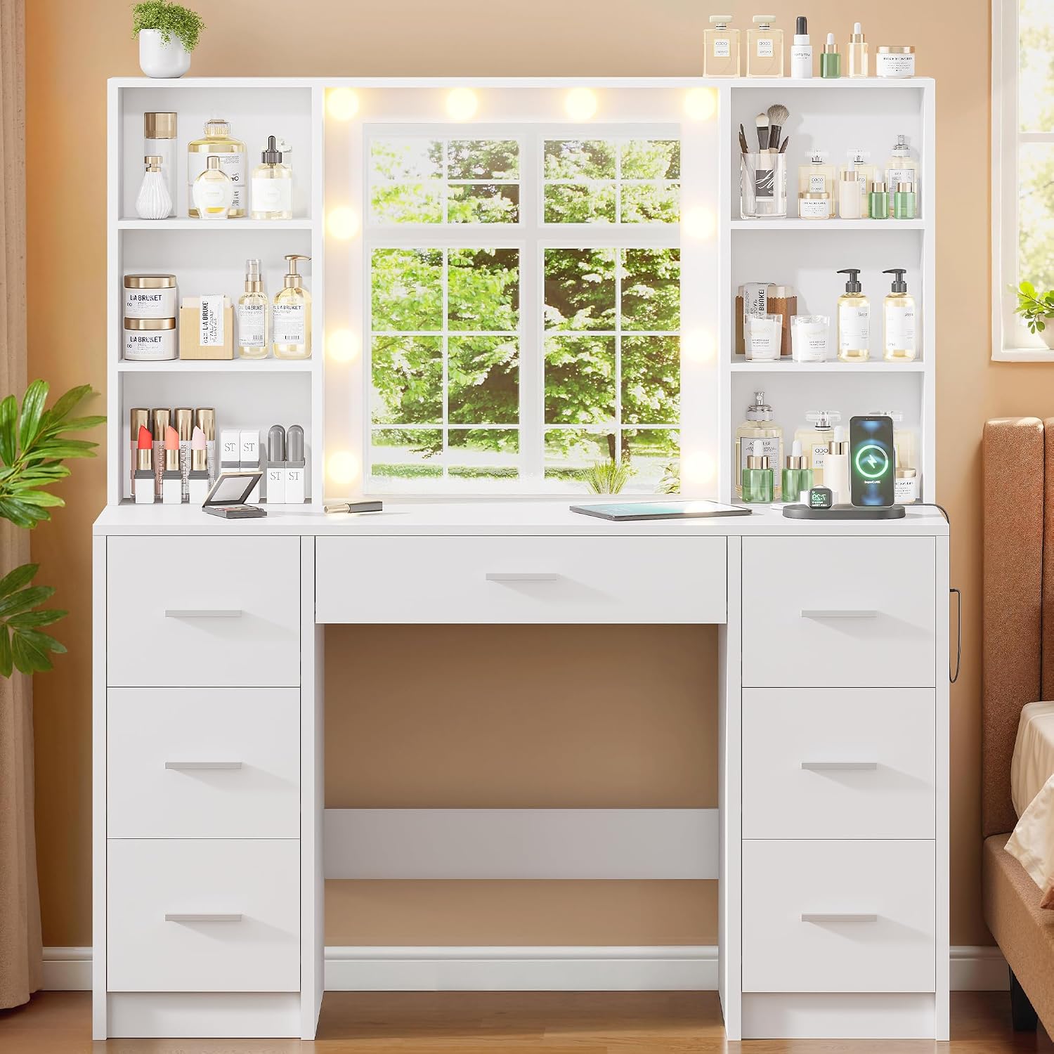 Home Outlet Bathroom Mirrors - Tocador Grande con Espejo LED y