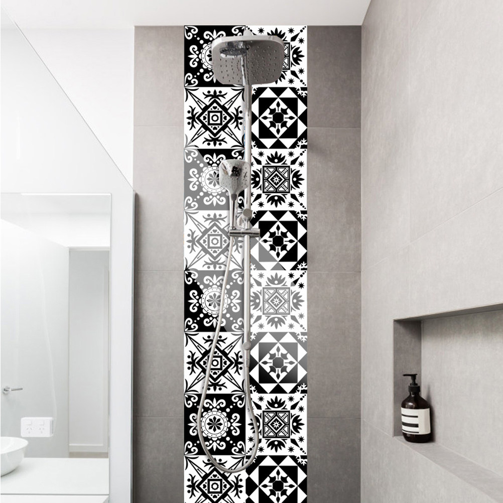 Home Bathroom Tiles - 10 Adhesivos Decorativos para Pared, Azulejos