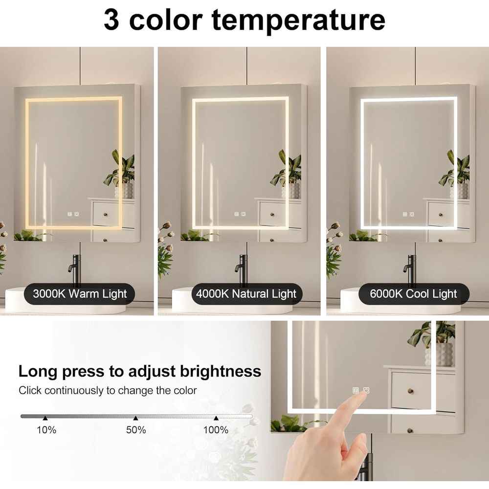 Gabinete de Medicamentos 24x30 - Home Outlet Bathroom Mirrors reseña y precio