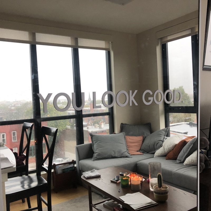 You Look Good Mirror Wall Stic - Home Bathroom Tiles reseña y precio